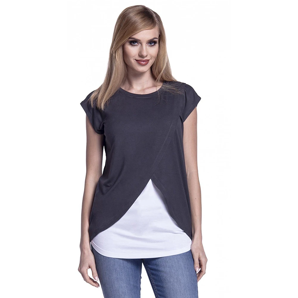 Maternity T-shirt Nursing Tops women t-shirt large size shirt Pregnancy Clothes For Pregnant Women Breastfeeding Clothes Tees