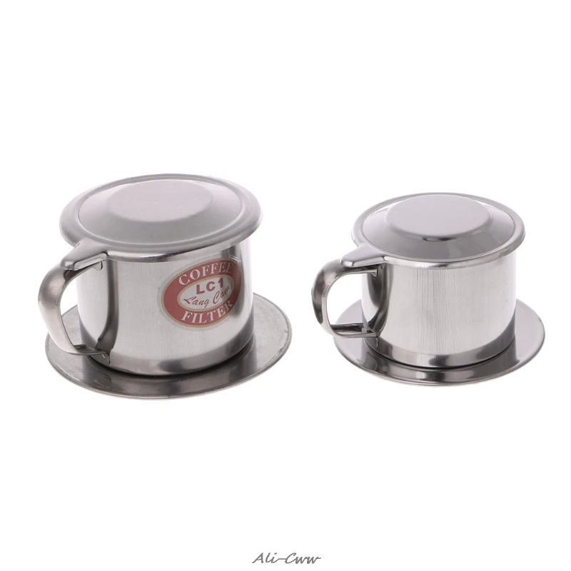 

Vietnamese Coffee Filter Stainless Steel Maker Pot Infuse Cup Serving Delicious