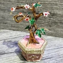 Карликовые деревья Blossom Дерево шкатулка кольцо ювелирные изделия Keepsake Box Дерево Bejeweled Коллекционная аксессуар шкатулка
