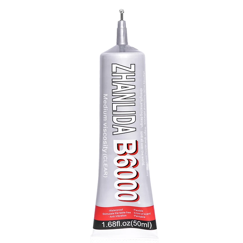 

50ML B6000 Glue Touch Screen Liquid Super Strong Phone Adhesive Plastic Rhinestone Clear Glass Wood Rubber School Bond Fa
