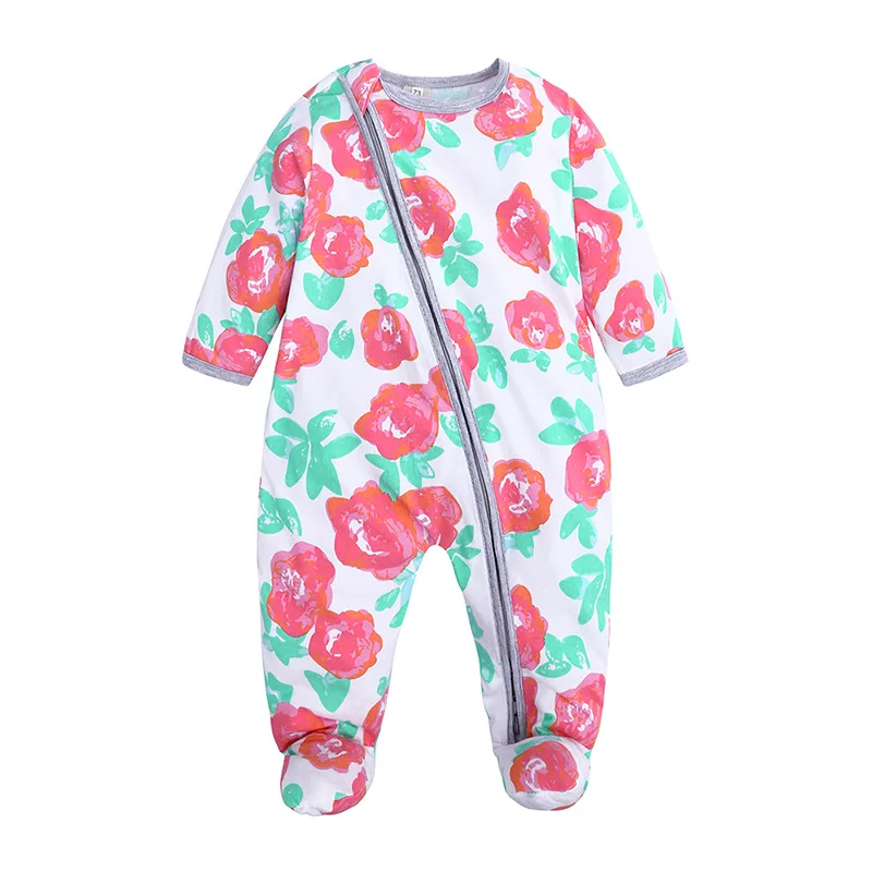 

WASAILONG new Double zipper baby long sleeve climbing suit spring and autumn jacket bag hand bag foot onesie