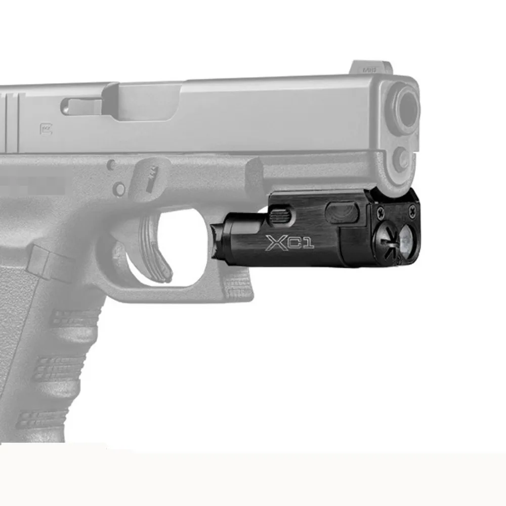 Ferroviário para a Caça para Tiro Venda Quente Nova Lanterna Tática sf Xc1 Led Ultra Compacto Handgun Luz se Encaixa 20mm Picatinny 4 Luzes de armas