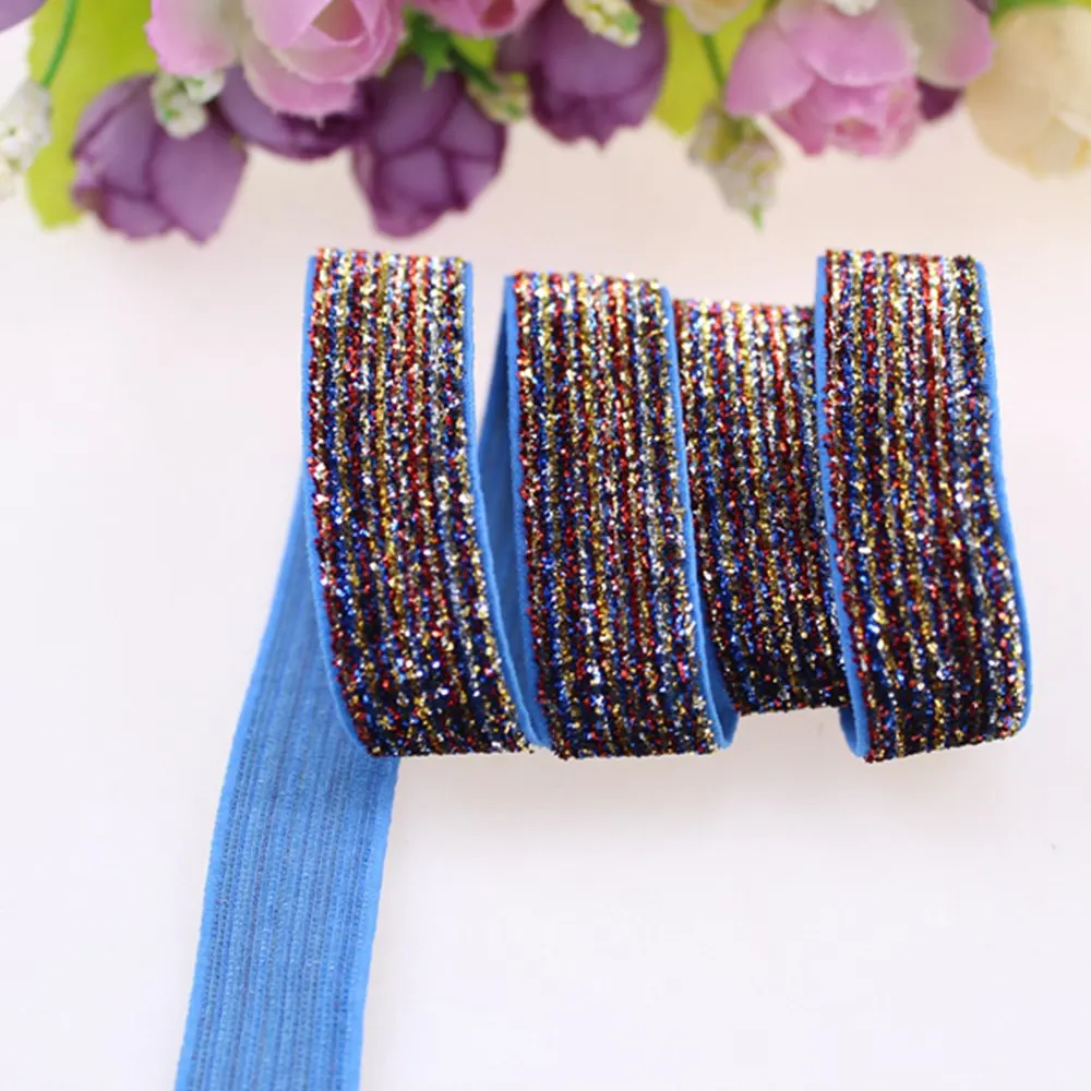 

5/8" frosted glitter elastic B-123 for accessaries, 150yards/roll