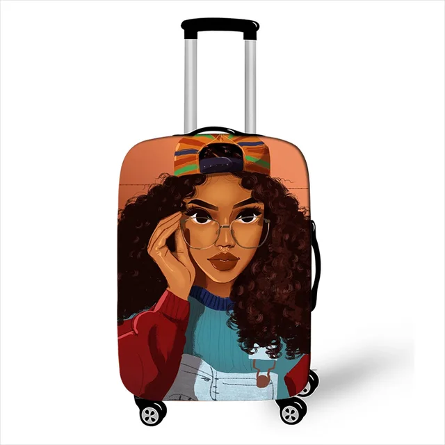 African girl luggage cover women Travel Accessories elastic trolley