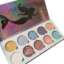 12 cores Shell Sereia Rendas Beleza Paleta de Sombra Marca de Maquiagem Maquiagem paleta de sombras Paleta de Sombras Pigmentadas