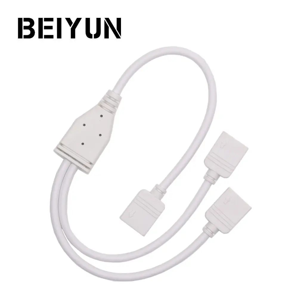 

BEIYUN 4pin RGB Connector HUB 1 to 2 3 4 Splitter female extension wire cable For RGB LED Strip SMD 5050 2835 3528