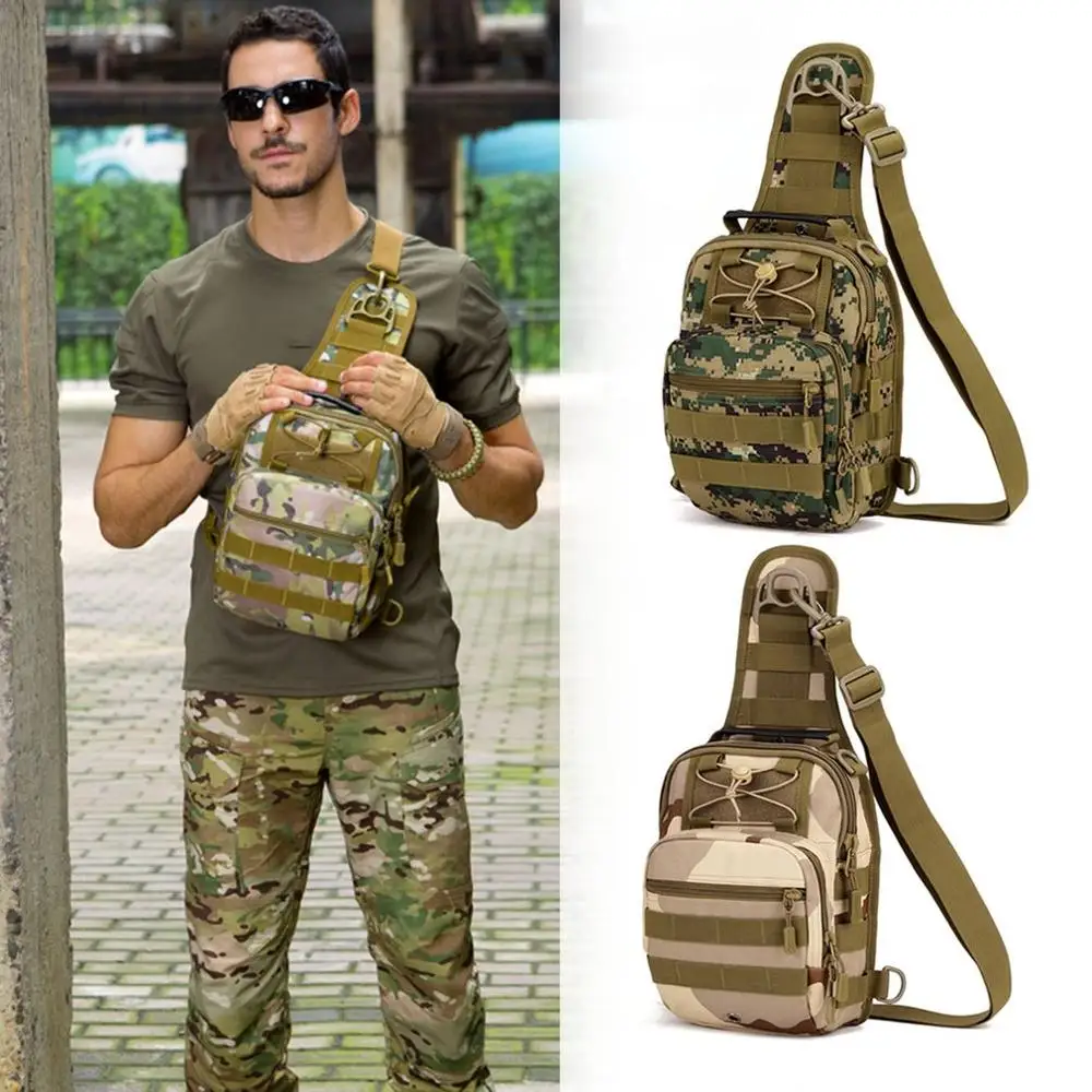 Протектор Плюс многофункциональная нагрудная Сумка водонепроницаемая сумка через плечо Велоспорт рюкзак сумка нейлоновая дорожная Сумка для кемпинга туризма - Цвет: jungle camouflage