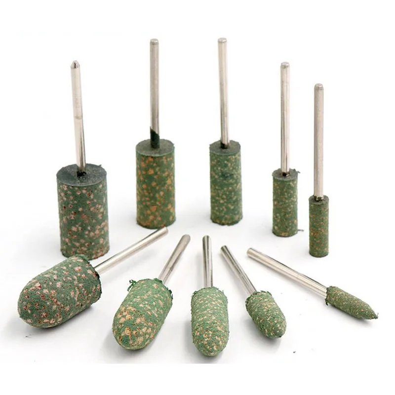10pcs 2.35mm 3mm Shank Sesame Sponge Rubber Mounted Point Grinding Head
