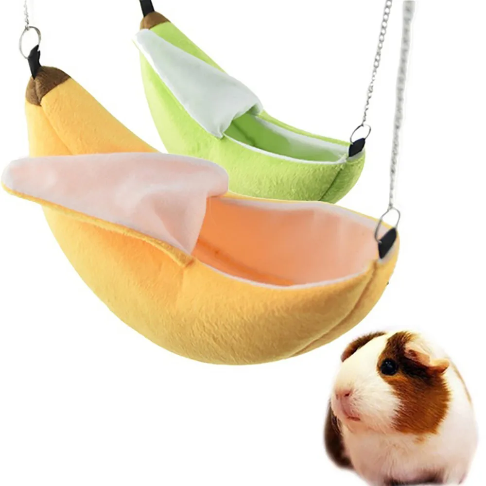 

Bed for Hamster ferret rabbit Animals Small Cotton Sleep Nest House Hanging new Mouse Mice Hamster Rainbow SeesawBanana models