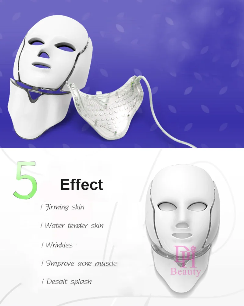 Фотодинамическая светодиодный инфракрасный маска для лица и шеи 3 цвета кожи pdt омоложение кожи против акне, морщины удаление терапии Красота салон