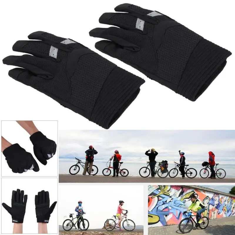 SAHOO Men Women Bike Gloves Touch Screen Full Finger Cycling Gloves