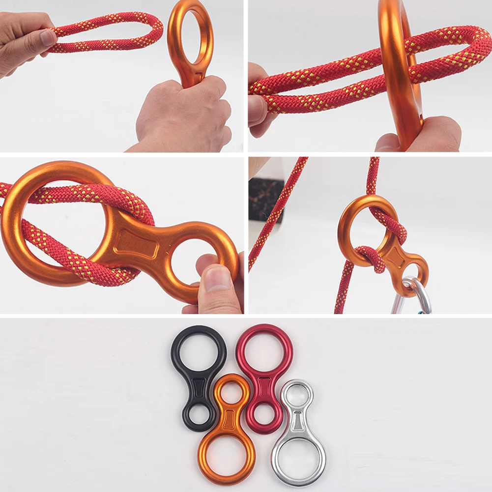 8 حلقة بطيئة النسب جهاز آمنة Magnalium اكسسوارات سحب قوة تسلق الصخور عشوائي الهروب حبل السليل في الهواء الطلق 8 حلقة بطيئة النسب جهاز آمنة Magnalium اكسسوارات سحب قوة تسلق الصخور عشوائي الهروب حبل السليل في الهواء الطلق