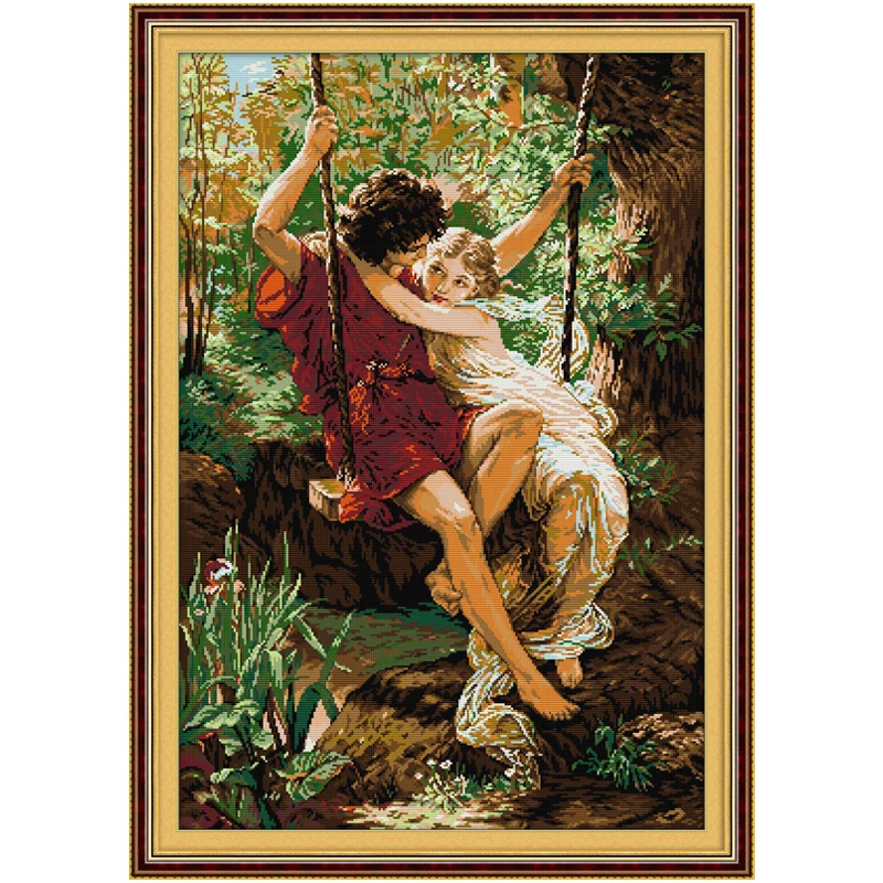 

oneroom Counted Cross Stitch 11CT 14CT Cross Stitch Set Chinese Cross-stitch Kits Embroidery Needlework Happy Time Oil Painting