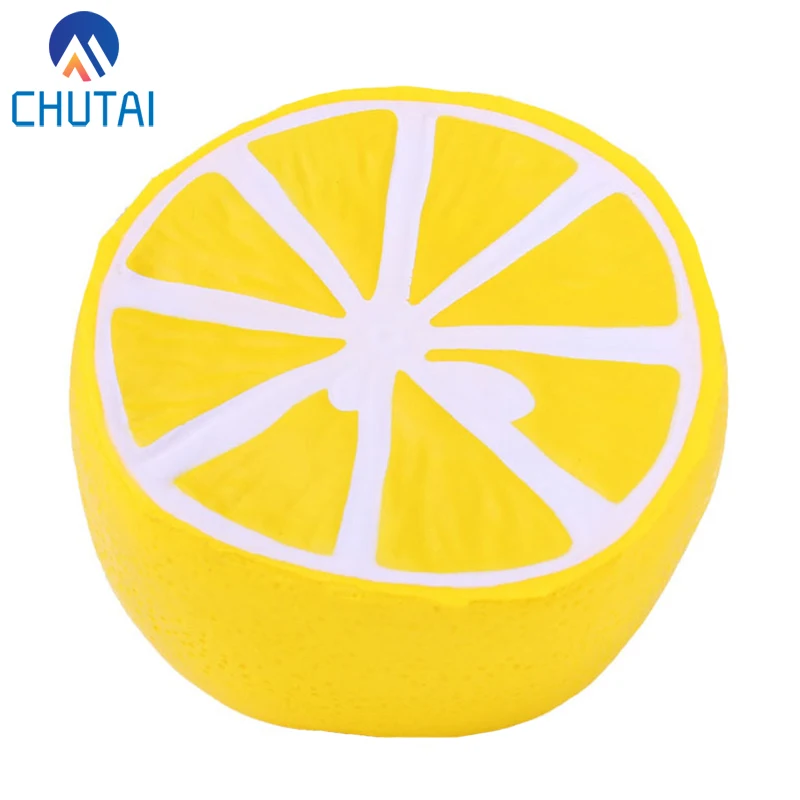 Jumbo Simulation Fruit Half Lemon Squishy Slow Rising Scented Soft Bread Cake Squeeze Kids Grownups Stress Relief Toy 10*10CM