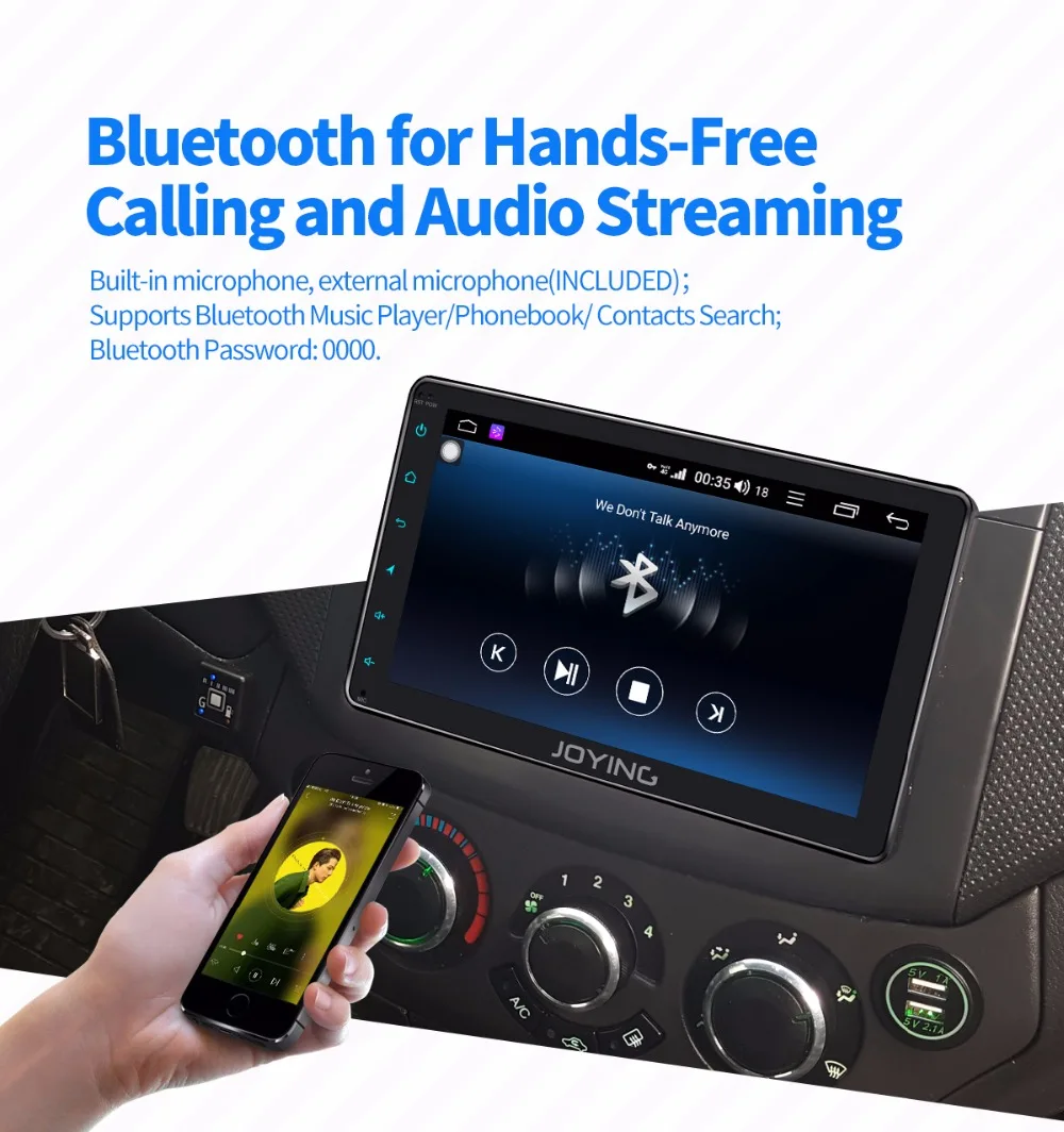 Flash Deal JOYING Android 8.1 car radio 1 din stereo head unit Octa Core 8"HD Screen 4GB ram 64GB ROM support 4G DSP Split Screen SWC audio 16