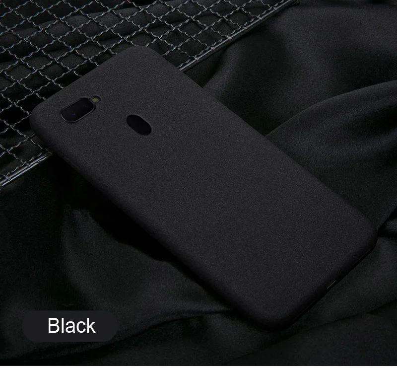 Силиконовый гранулированный матовый мягкий чехол из ТПУ для OPPO AX7 A5s A1k A5 AX17 NEO Pro A3 A3s R15 Pro, чехол для телефона OPPO Find X - Цвет: Black Case
