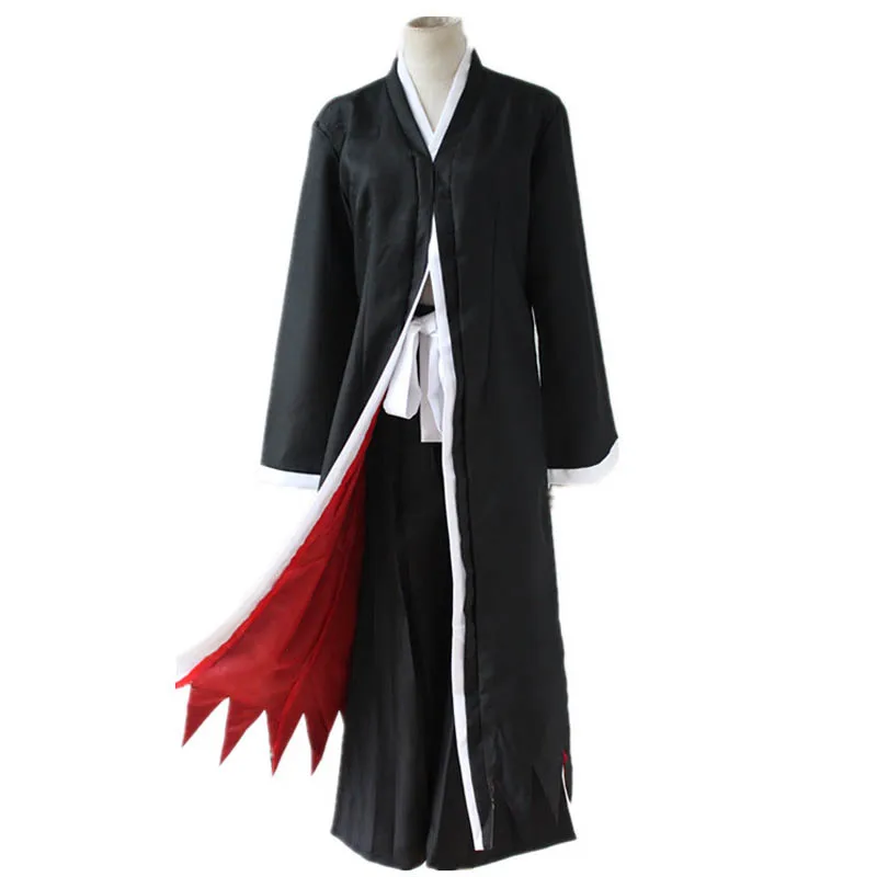 Coshome отбеливающие костюмы для косплея Ichigo Kurosaki парики мужской черный плащ с