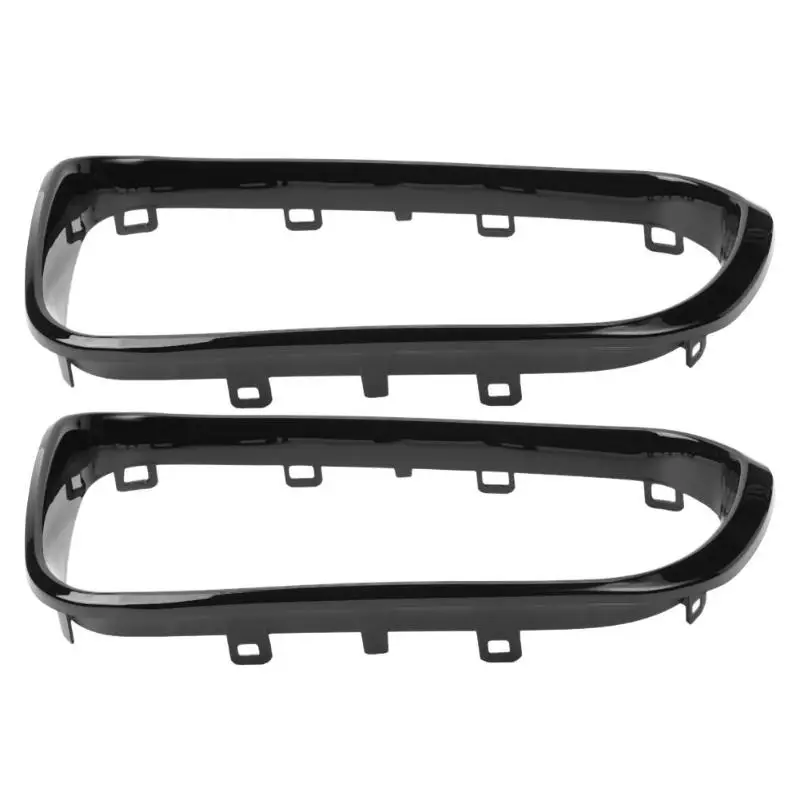 

2pcs Kidney Grille Surrounds Covers Gloss Black for 1 Series F20 F21 2015-2018 Black Appearance Products Weight 150g