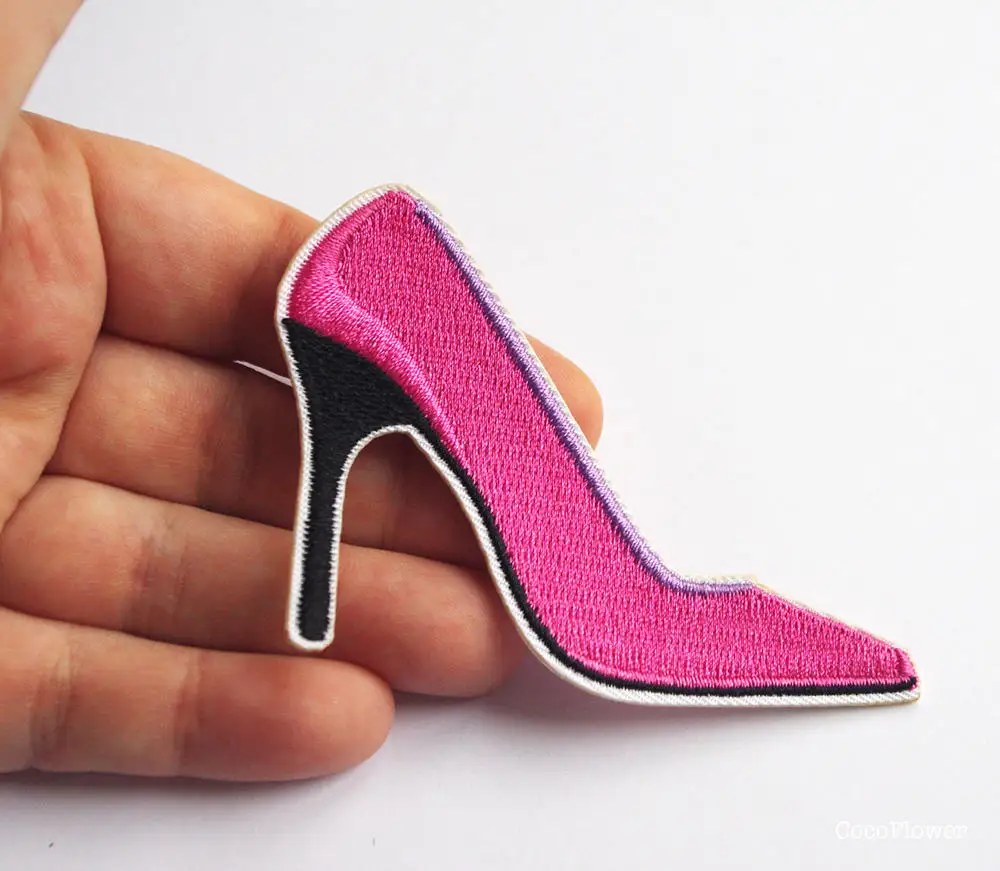 New arrivals 1Pcs pink shoes patch stiletto heels applique patches For
