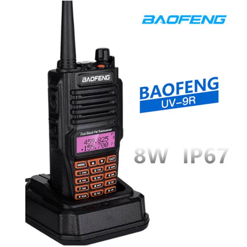 2 шт. Baofeng UV-9R plus двухстороннее радио 136-174/400-520 МГц uv9r ip67 трансивер Ham cb радиостанция водонепроницаемая 8 Вт рация