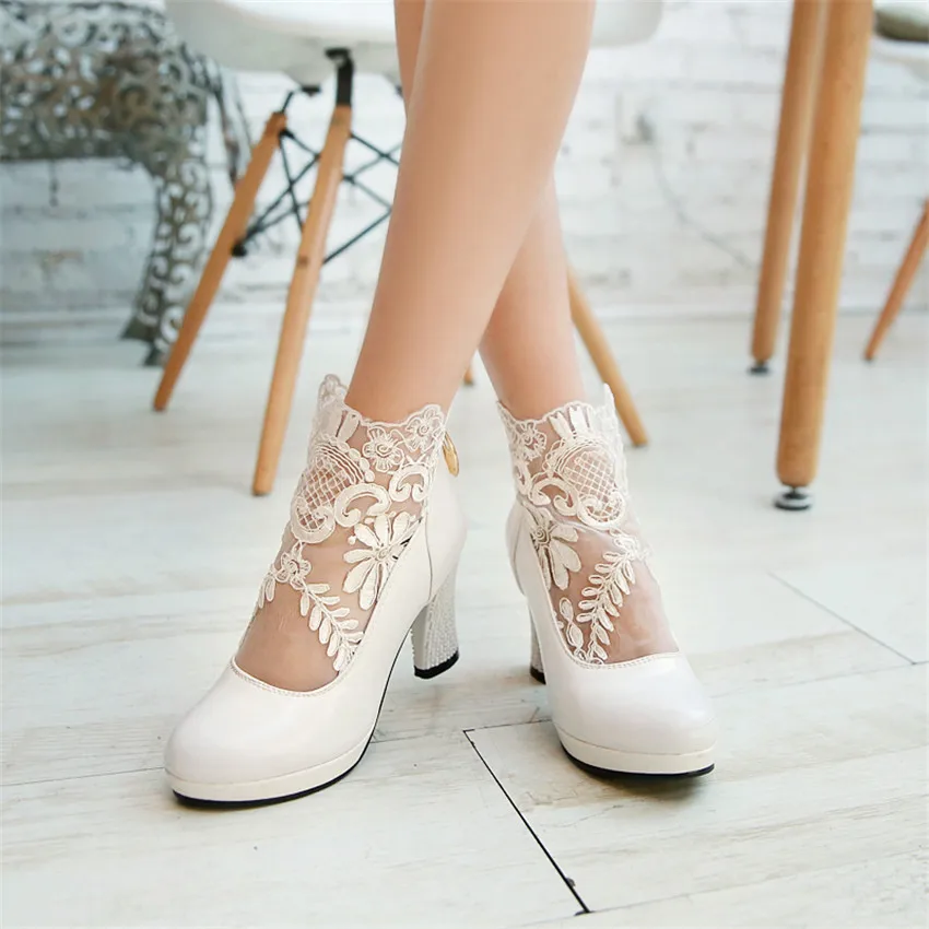 Women High Heel Shoes Platform Pumps Woman High Heels Party Wedding Shoes Ladies Kitten Heels Plus Size 34 - 40 41 42 43