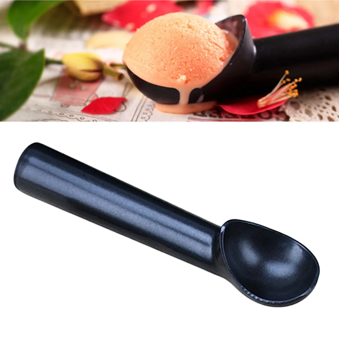 New Silver Black Kitchen Deluxe Metal Non Stick Anti Freeze Dessert Ice