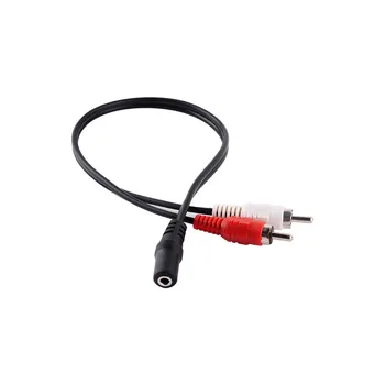 

Universal 3.5mm Stereo Female Jack To 2 RCA Male Plug Adapter Headphone Y Audio Cable headphone extension cable rca audio cable