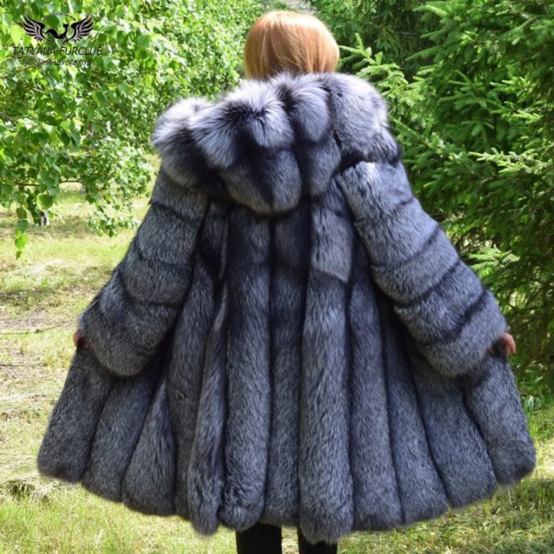 Новая модная одежда для женщин Tatyana Furclub 2020 длинные пальто из натурального Меха