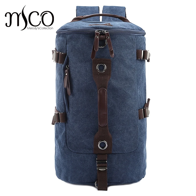Us 33 52 30 Off Large Capacity Man Travel Bag Mountaineering Backpack Men Duffle Canvas Bucket Shoulder Functional Overnight Weekend Bags In