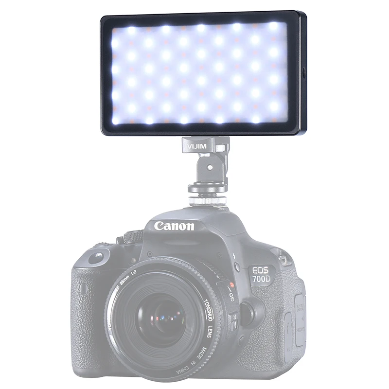 VIJIM VL-2 RGB LED Video Light 2500K-8500K Dimmable Lamp Photography Lighting for Sony Nikon DSLR Cameras