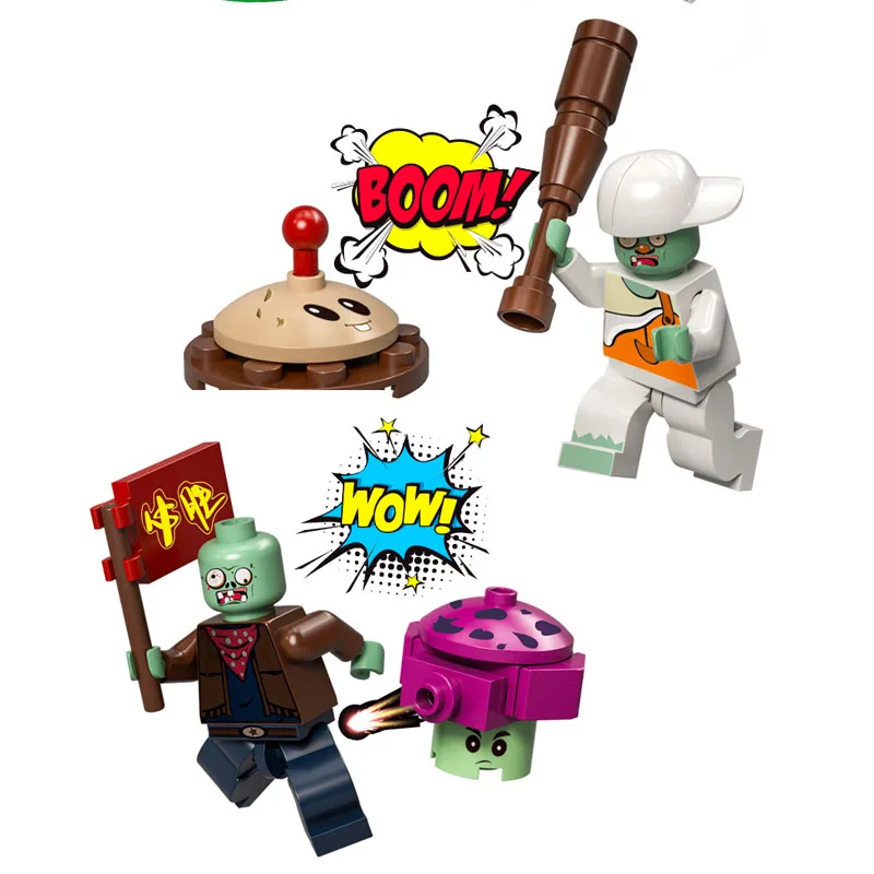 Новое поступление супергерой Военная серия Растения против Зомби мини мутанты фигурки строительные блоки игрушки для детей Подарки