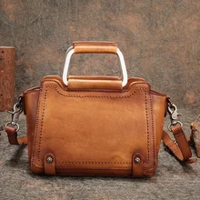 Handbag Small Women Purse Genuine Leather Bag Rivet Cow Leather Shoulder Bag Vintage Messenger Bag Crossbody Bag Women Handbag genuine leather women bag chinese wind printed shoulder bag fashion handbag messenger bag