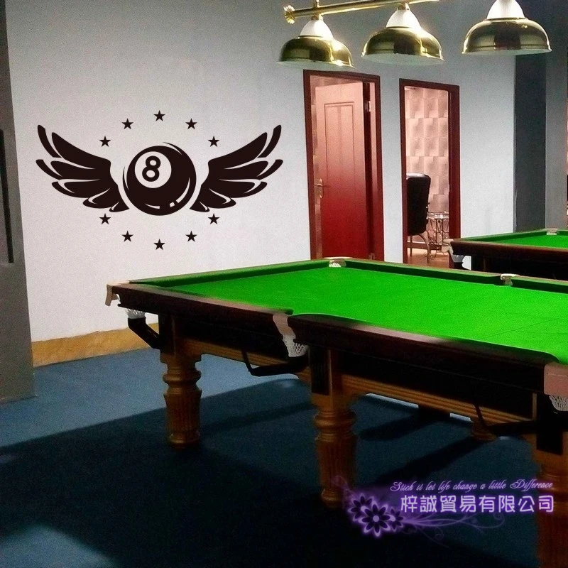 Dctal Billiards Sticker Snooker Decal Posters Vinyl Wall Decals Parede Decor Mural Billiards Sticker