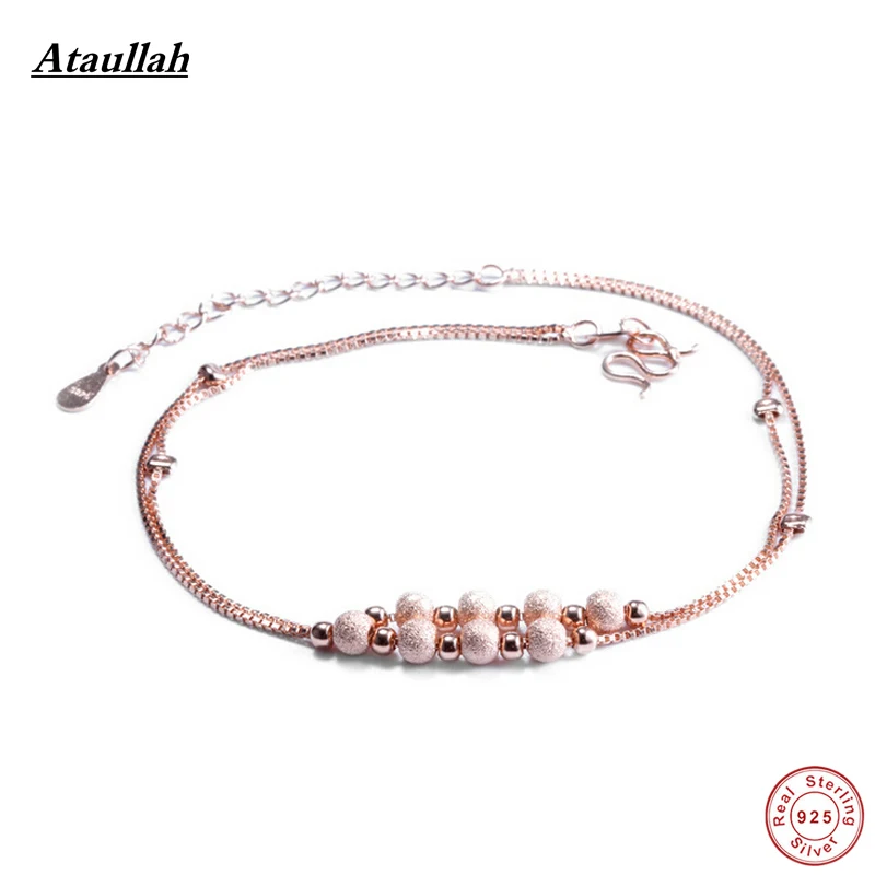 

Ataullah Women 925 Sterling Silver Anklets Foot Jewelry Barefoot Sandals Anklets Pulseras Tobilleras Mujer 925 Silver AWS107