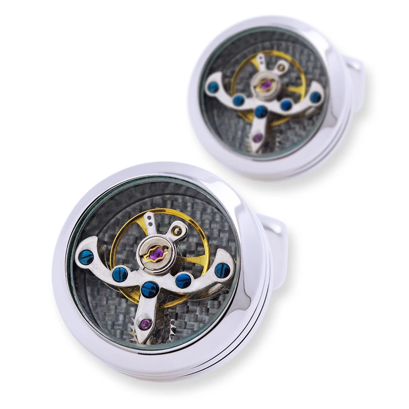 KFLK ювелирные изделия Запонки для рубашек для мужских фирменных наручных часов механические запонки высокого качества турбийон