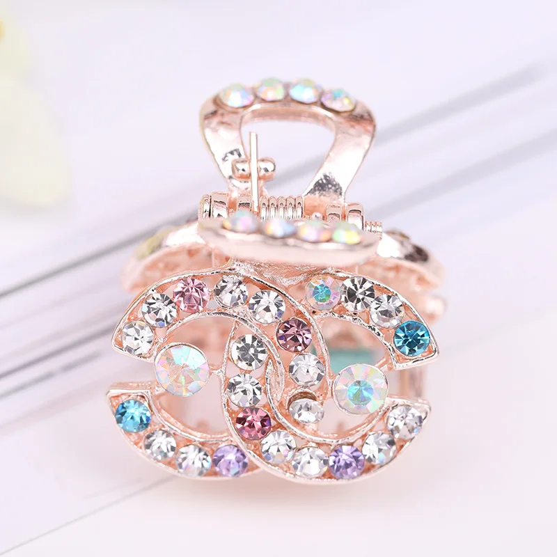 1 Pieces New Style Alloy Rhinestone Hair Claws Boutique Bowknot