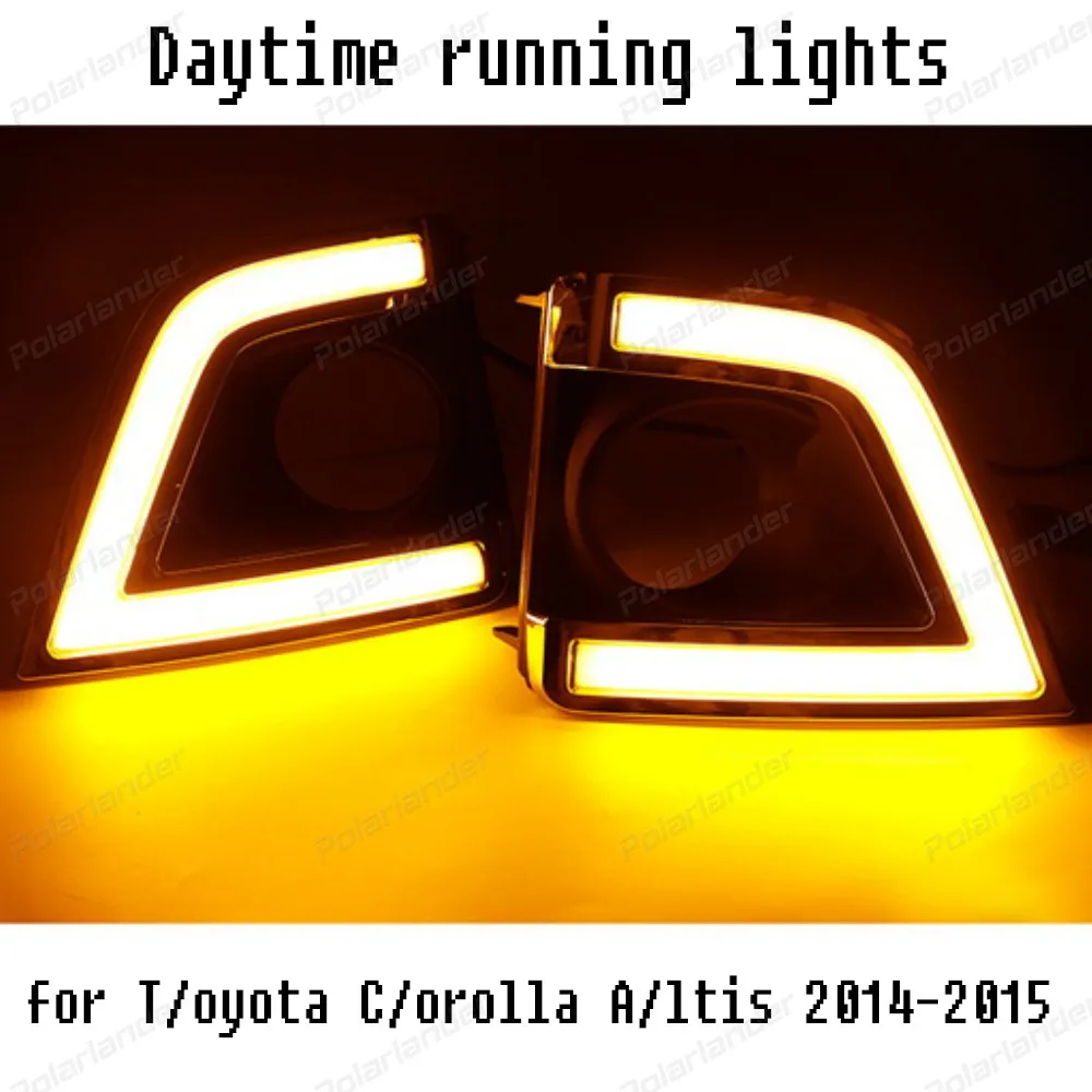 2017 new arrival drl led fog lamp Daylight Daytime Running lights For T/oyota C/orolla 2014 2015