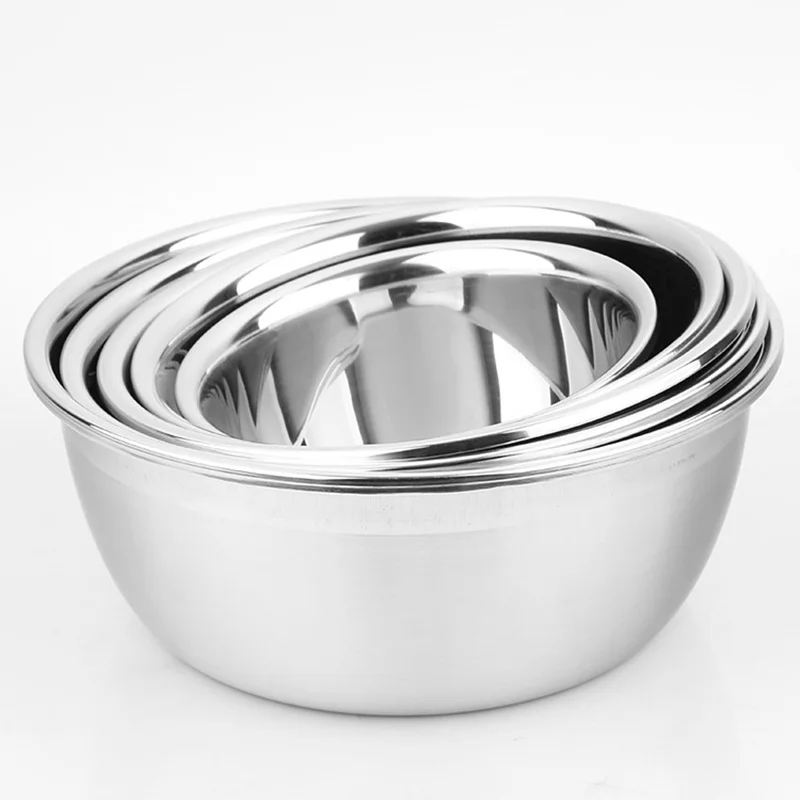 

1Pcs stainless steel plate is used in the soup kitchen and basin bowl salad bowl.