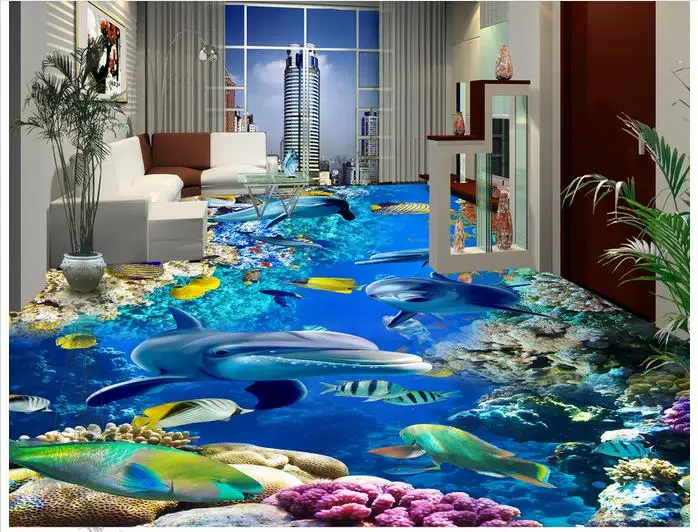 Customized 3d Wallpaper 3d Flooring Painting Wallpaper 3 D Ocean