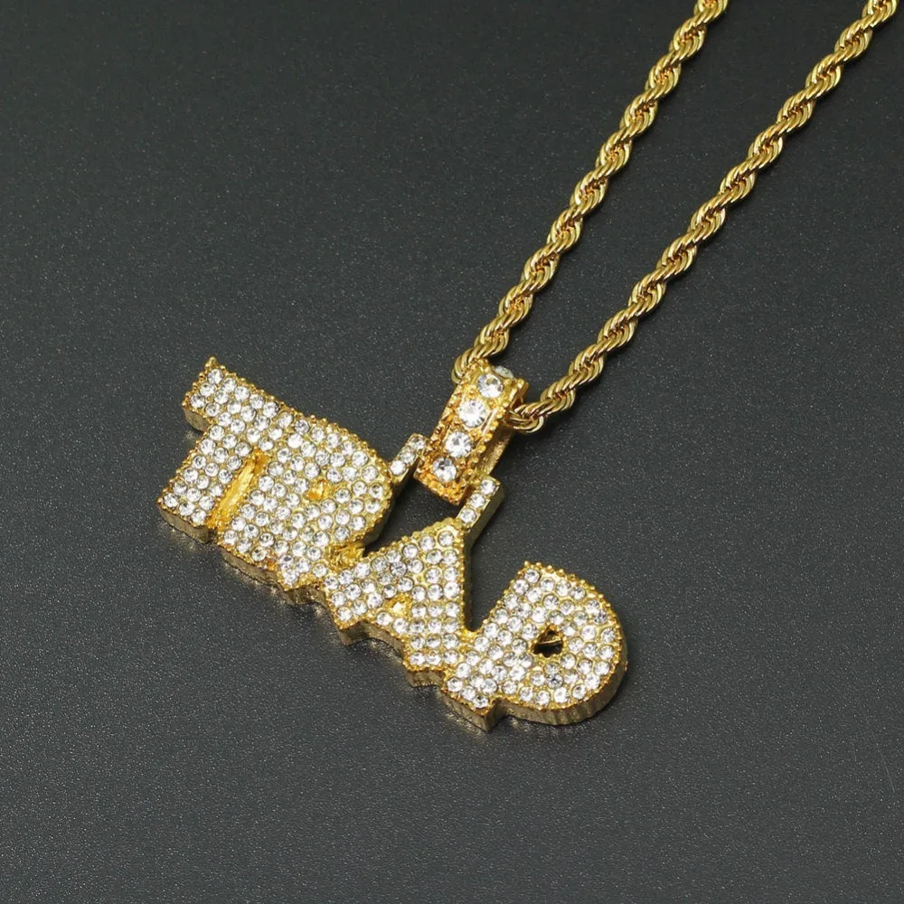 Bling Сплав AAA стразы ожерелье Trap модный бренд ювелирные изделия подарок для рэперов танцовщиц