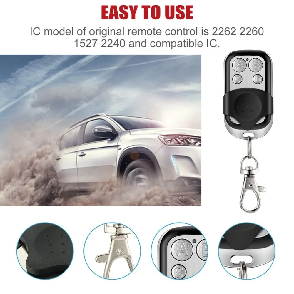 

433 Mhz Rf 4 Channel Cloning Duplicator Key Fob A Distance Learning Electric Garage Door Controller Ic Model 2262 2260 1527 2240