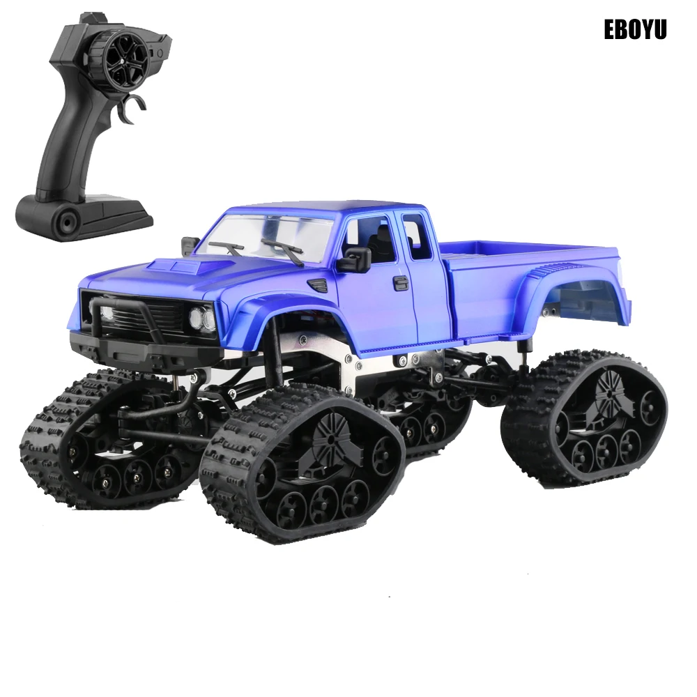 EBOYU FY002B зимние шины грузовик 2,4 Ghz 1/16 4WD внедорожник RC грузовик с передним светодиодный светильник военный грузовик RTR