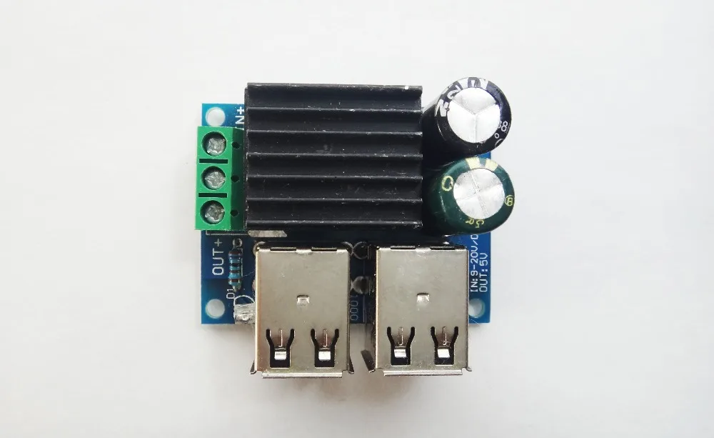 

DC 12V 24V 40V to 5V Step Down USB Step-down Power Module Blue