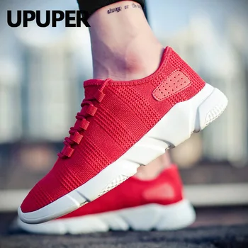 

Breathable Mesh Men's Sneakers White Lace-up Men Running Shoes Men Cheap Ultralight Outdoor Walking Sports Shoes Homme Chaussure