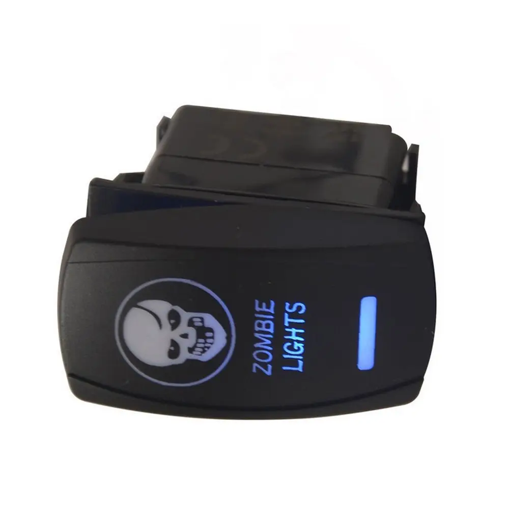 EE support 12V 20A автомобильный тумблер клавишный переключатель зомби синий