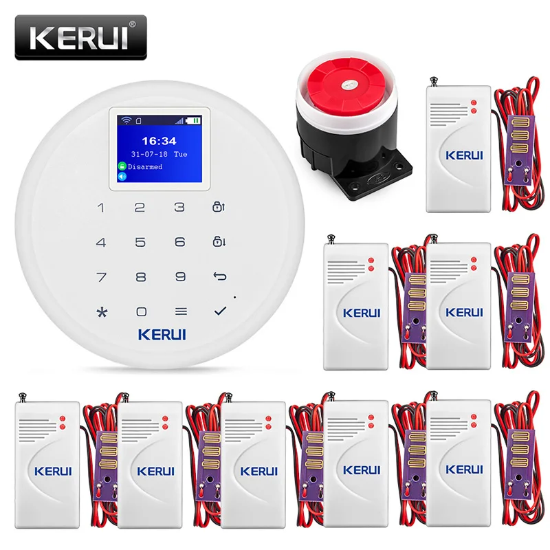 KERUI W17 беспроводная WiFi GSM сигнализация защита от утечки воды защита IOS Android приложение управление для кухни Ванная комната Туалет - Цвет: Kit2 Water leakage