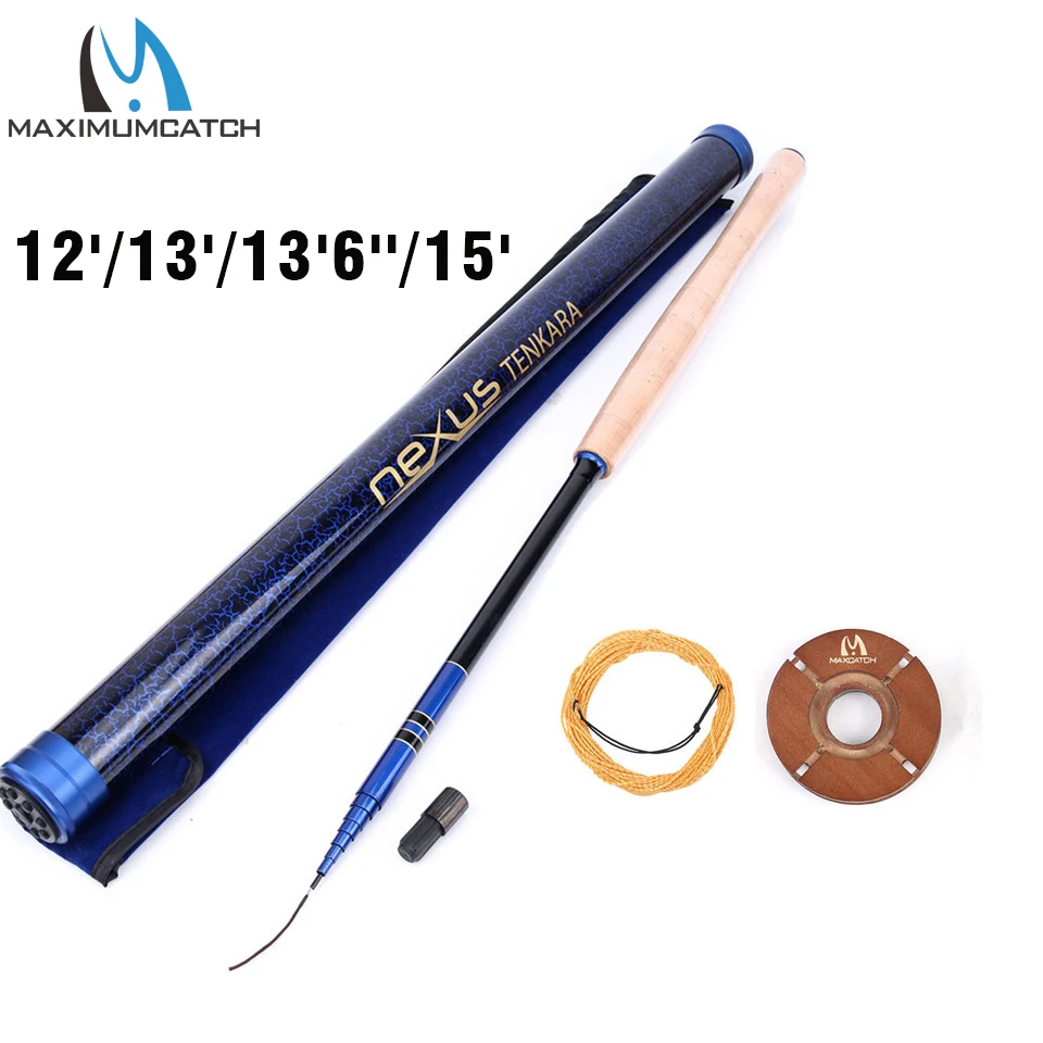 Maxcatch Nexus 12 15ft телескопическая удочка Tenkara 7:3 экшн носок углеродная трубка с леской