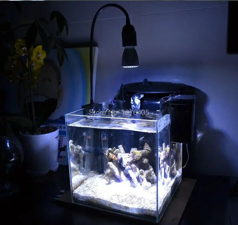 Подгоняемый под заказ Цветной СВЕТОДИОДНЫЙ светильник для аквариума, лампа для растений из рифов, с 360 градусов, для рыб, коралловых рифов, морской соленой воды