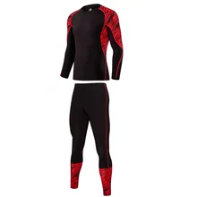 Зимняя мужская обтягивающая рубашка для бодибилдинга кожи плотно прилегающая с длинными рукавами майки одежда ММА мужской спортивный костюм