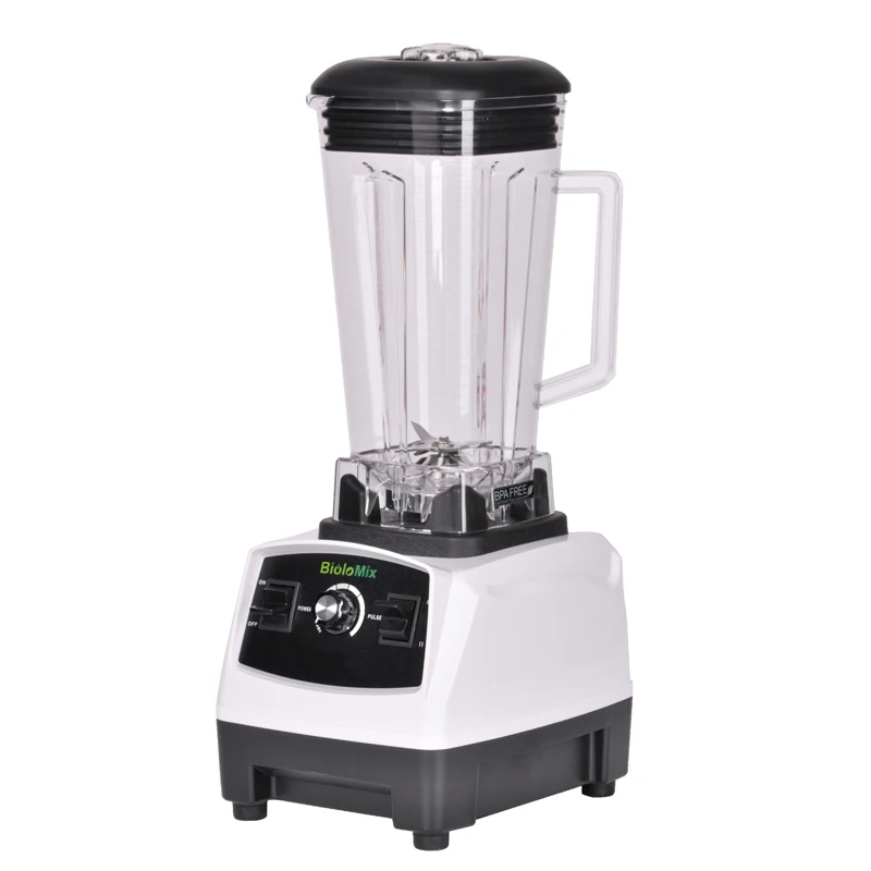 WHITE 3HP 2200W без добавления бисфенола А 2L heavy duty Коммерческая профессиональная блендер миксер соковыжималка кухонный комбайн - Цвет: WHITE